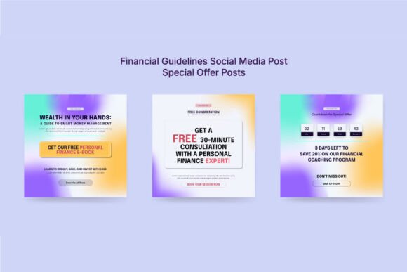 Download Colorful Financial Advice Social Kit - Social Collection