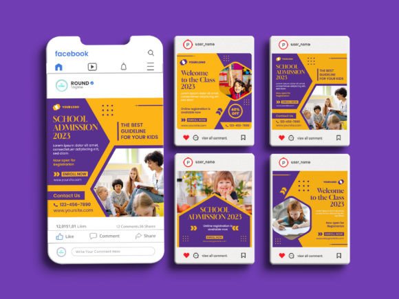 Download School Admission Social Media Bundle - Social media Collection