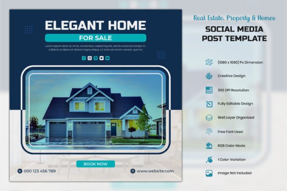 Download Real Estate Social Media Post Template - Social media Collection