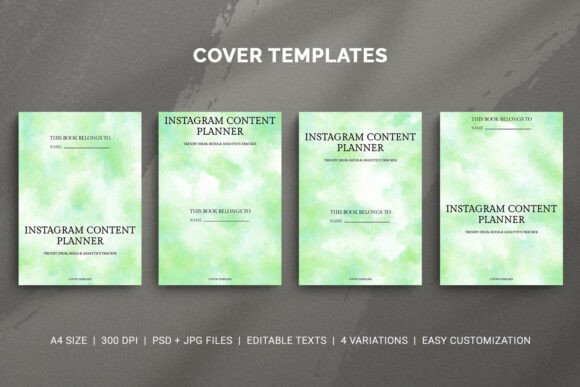 Download Instagram Content Planner Cover Template - Cover Collection