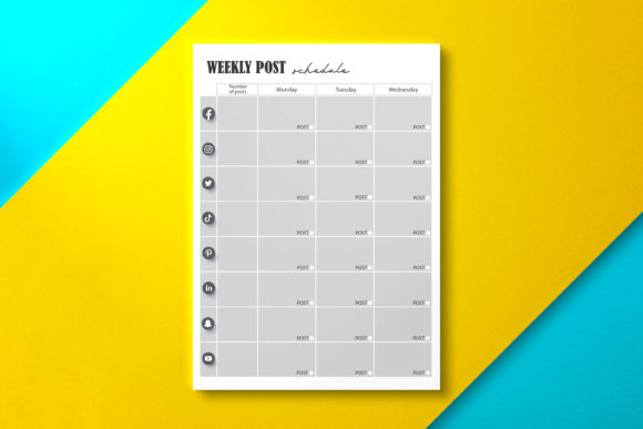 Download Weekly Social Media Post Schedule - Social media Collection