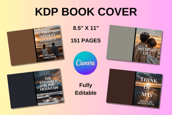 Download KDP BOOK COVER, Fully Editable in Canva - Cover Collection