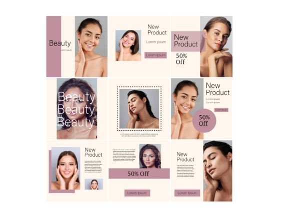 Download Media Social Template Beauty Color Gray - Social Collection