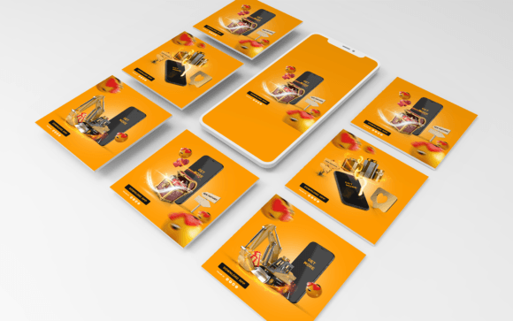 Download Social Media Templates-App-Tech-011-22 - Social media Collection