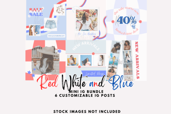 Download Red White and Blue Mini Social Templates - Social Collection