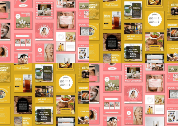 Download 120 Social Media Canva Templates Bundle - Social media Collection