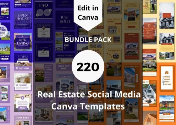 Download 220 Real Estate Social Media Templates - Social media Collection