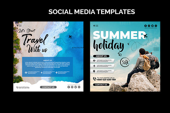 Download Travel Social Media Templates - Social media Collection