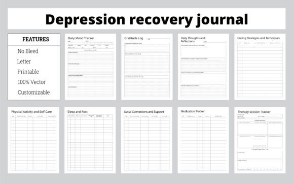 Download Depression Recovery Journal Bundle - Cover Collection