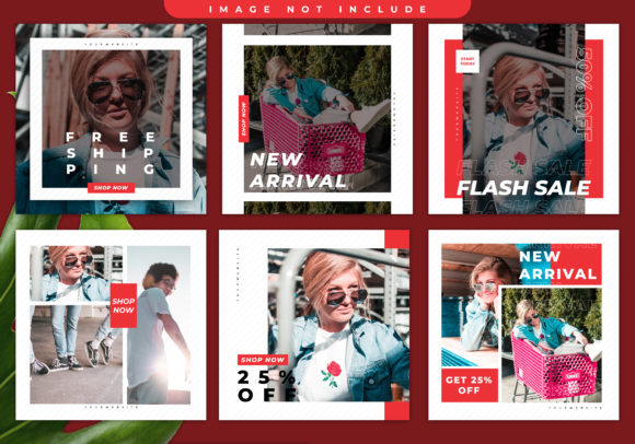 Download Red Fashion Feed Social Media - Social media Collection