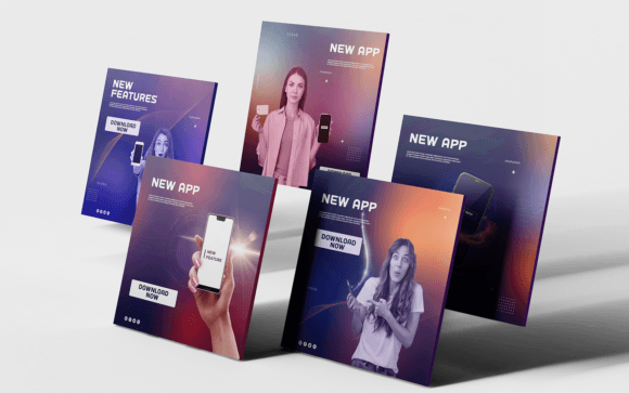 Download Social Media Templates-App-Tech-010-22 - Social media Collection
