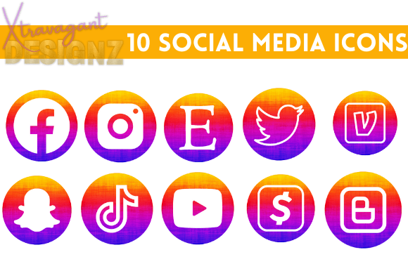 Download Rainbow Social Media Icons - Social media Collection