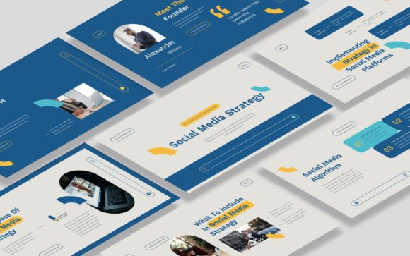 Download Social Media Strategy Google Slides Temp - Social media Collection