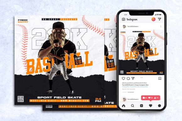 Download Baseball Match Day Social Media Post - Social media Collection