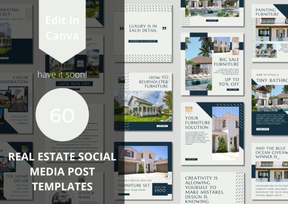 Download 60 Real Estate Social Media Templates - Social media Collection