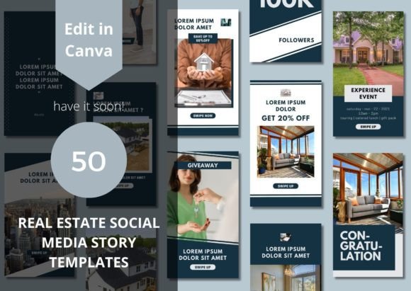 Download 50 Real Estate Social Media Templates - Social media Collection
