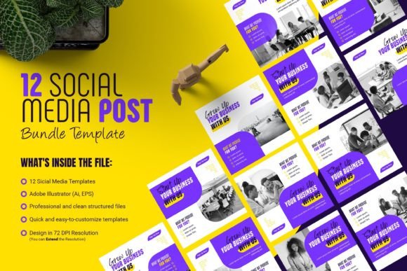 Download Social Media Cover Post Template Bundle - Social media Collection