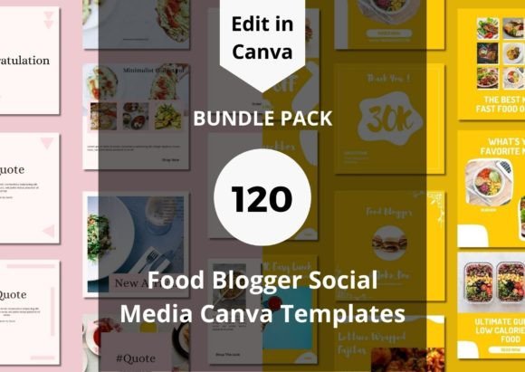 Download 120 Food Blogger Social Media Templates - Social media Collection