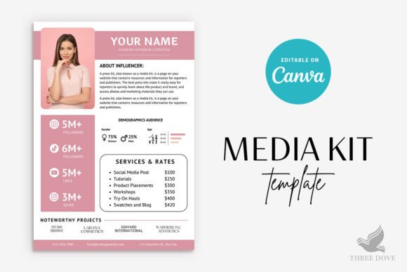 Download Pink Theme Media Kit Template - Premium Resources
