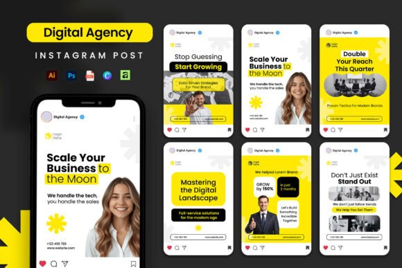 Download Clean Digital Agency Social Media Set - Social media Collection