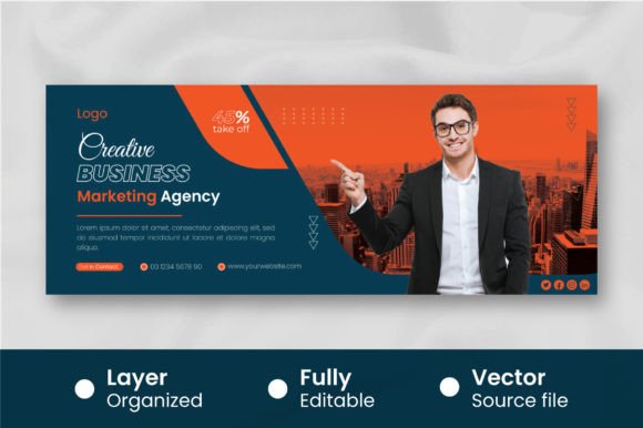 Download Modern Business Cover for Facebook Template - Cover Collection