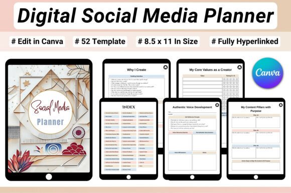 Download 📱 Digital Social Media Planner - Social media Collection