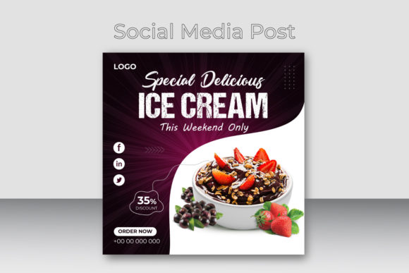 Download Ice Cream Social Media Post Design - Social media Collection