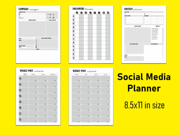 Download Social Media Planner Gray - Social media Collection