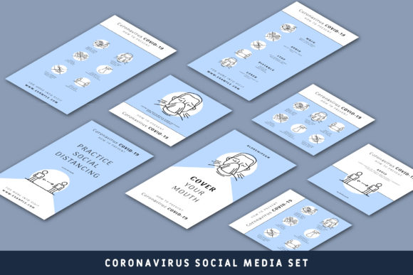 Download Coronavirus Social Media Set - Social media Collection