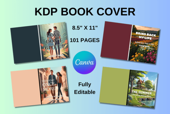 Download KDP Book Cover, Fully Editable in Canva - Cover Collection