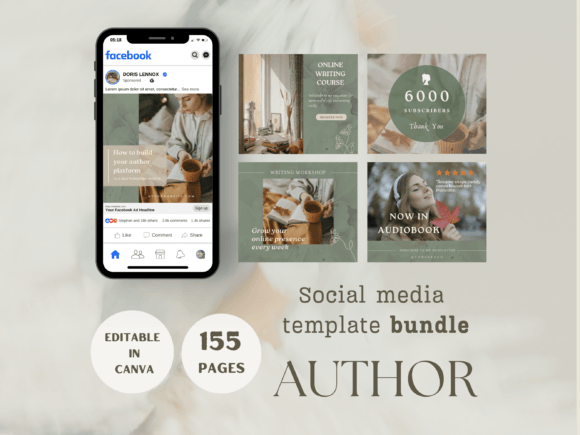 Download Author Social Media Template Bundle - Social media Collection