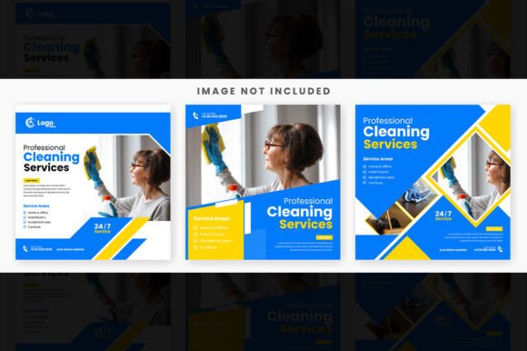 Download Cleaning Service Social Media Post Set - Social media Collection