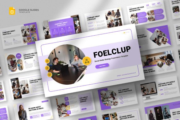 Download Social Media Strategy Google Slides - Social media Collection