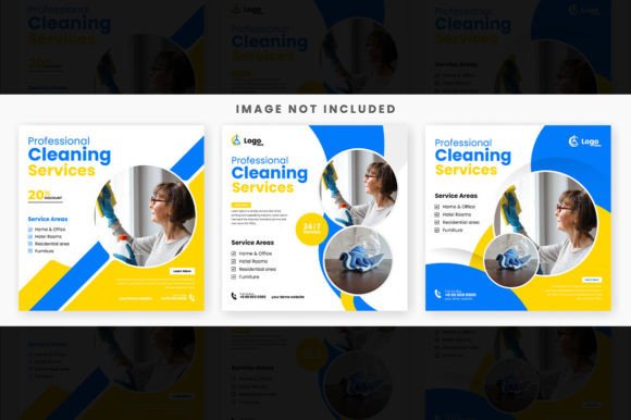 Download Cleaning Service Social Media Post Set - Social media Collection