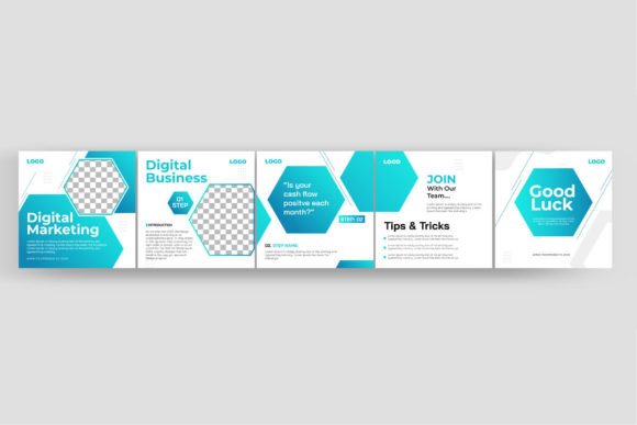 Download Set of Social Media Marketing Carousel - Social media Collection