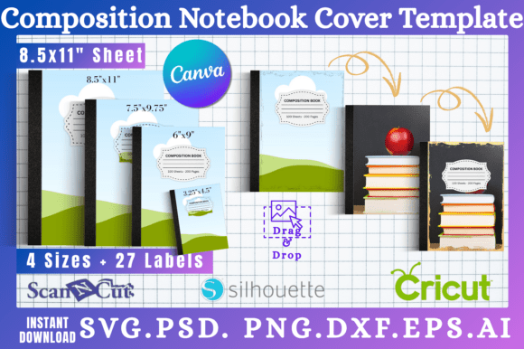 Download Composition Notebook Cover Templates 01 - Cover Collection