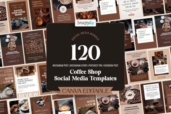 Download Free Coffee Shop Social Media Bundle - Social media Collection