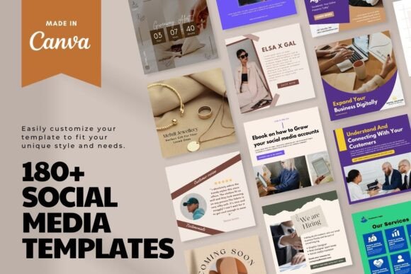Download Social Media Posts Templates Bundle - Social media Collection